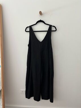 OZMA OF CALIFORNIA wide leg linen jumpsuit